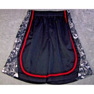 BCG Shorts Men's Elastic Drawstring Athletic Polyester  Camo Black Red 28X10 L‎